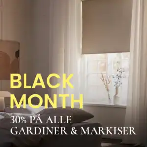 30% på mørklæggende rullegardiner