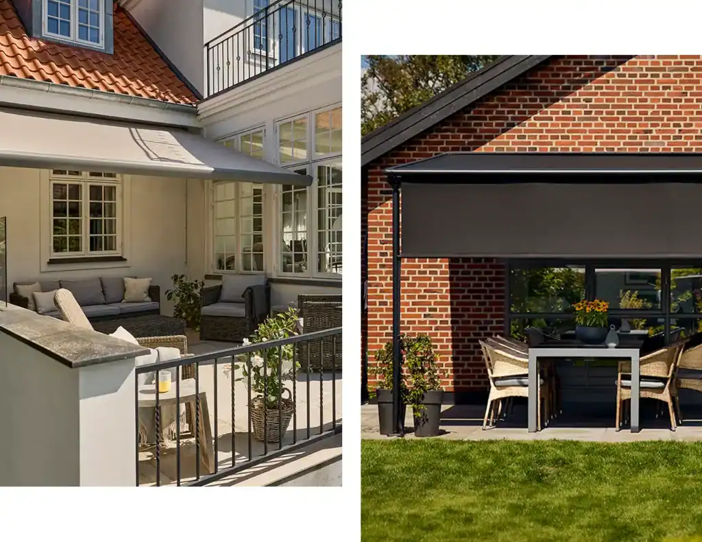 Vælg en kvalitets markise eller pergola til din terrasse fra Sega.
