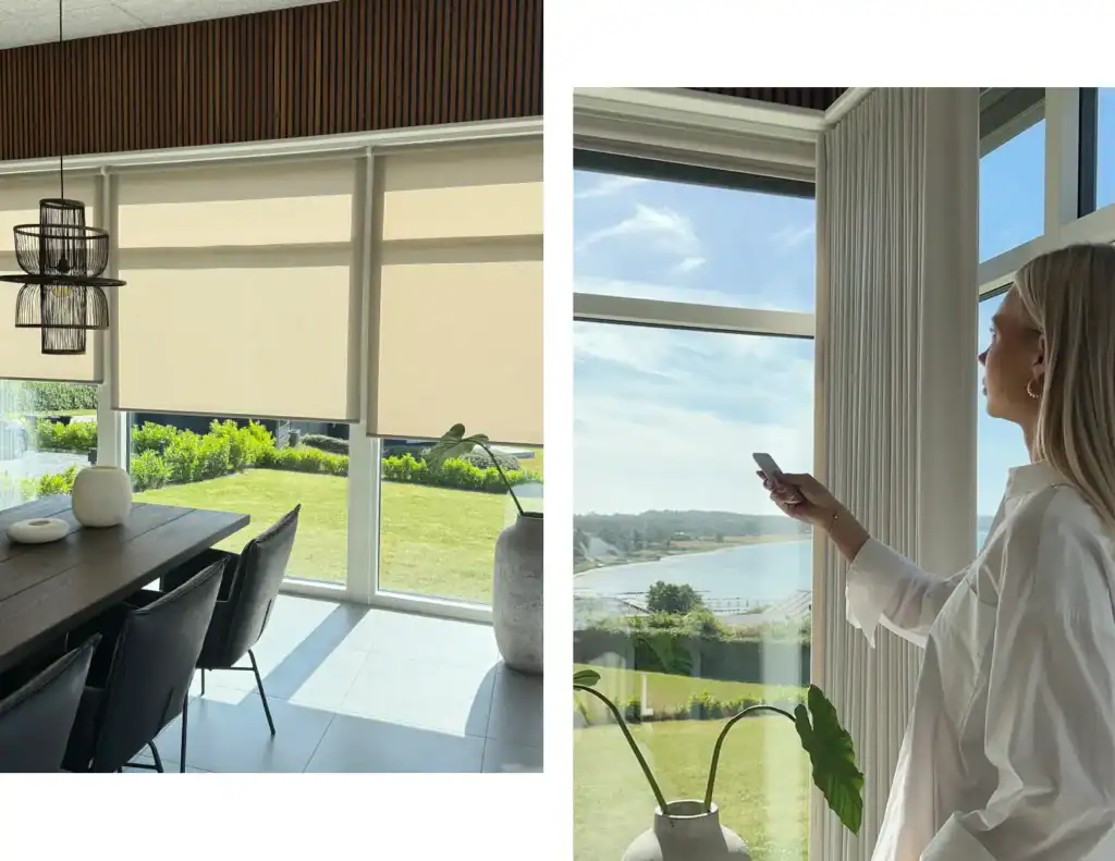 Motoriserede rullegardiner til store viduespartier