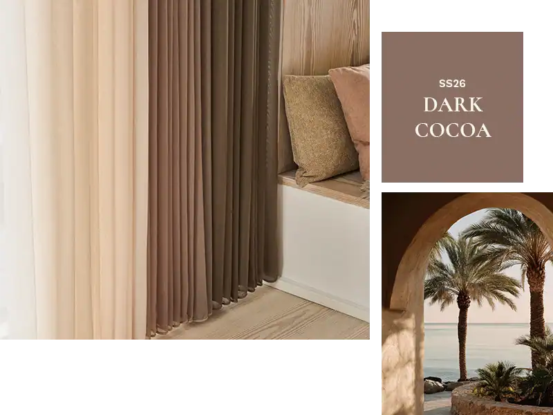 Dark cocoa gardinfarve